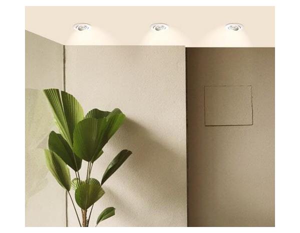 Spot encastrable orientable gu10 380lm 2700k blanc - Brico Dépôt