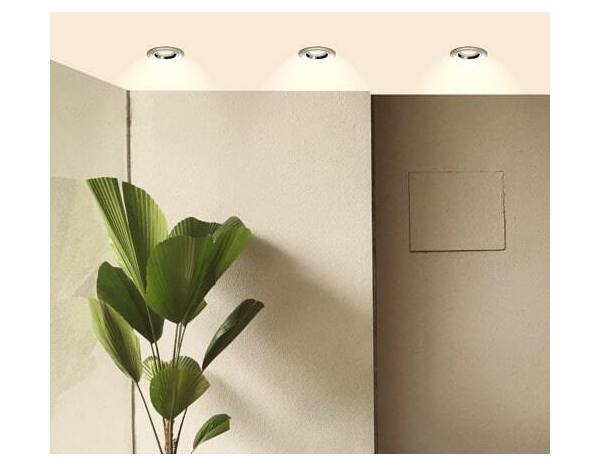 Spot encastrable fixe gu10 380lm 2700k acier - Brico Dépôt