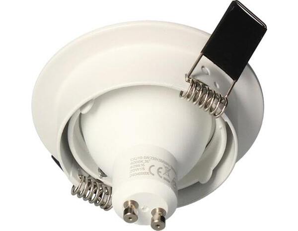 Spot encastrable orientable gu10 380lm 2700k blanc - Brico Dépôt