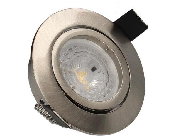 Spot encastrable orientable gu10 380lm 2700k acier - Brico Dépôt