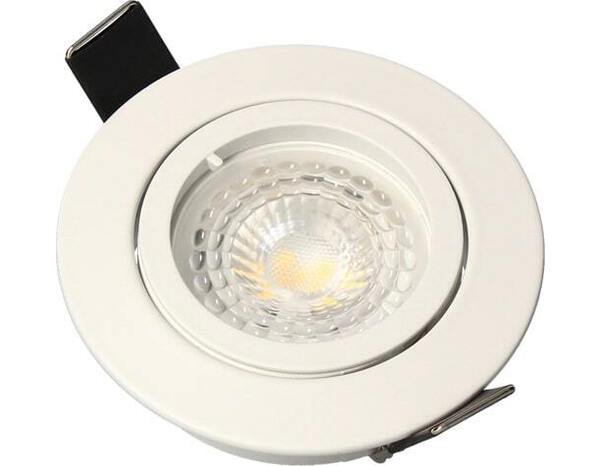 Spot encastrable orientable gu10 380lm 2700k blanc - Brico Dépôt