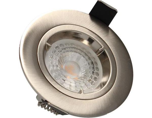 Spot encastrable fixe gu10 380lm 2700k acier - Brico Dépôt