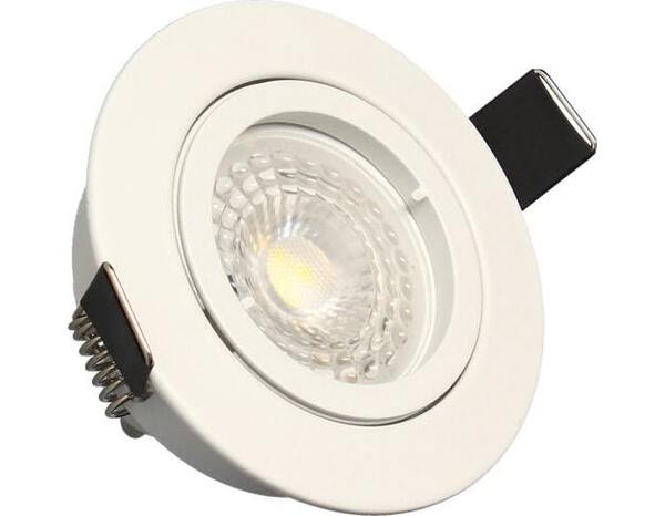 Spot encastrable orientable gu10 380lm 2700k blanc - Brico Dépôt