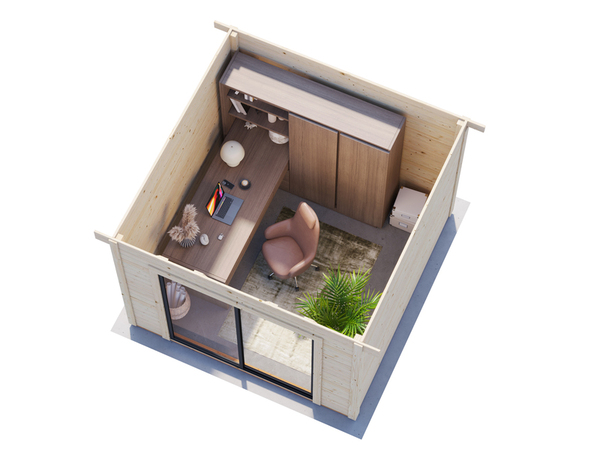 Studio de jardin en volige sapin blanc du nord "Lydia" 8.0m² - Brico Dépôt