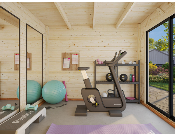 Studio de jardin en volige sapin blanc du nord "Lydia" 8.0m² - Brico Dépôt