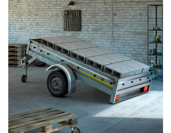 Remorque basculante simple essieu - L. 256 x l. 134 x P. 30 cm - Brico Dépôt