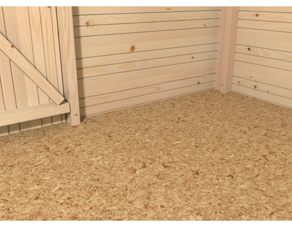 Abris de jardin en bois TOM 4,49 m² épicéa, porte vitrée 120x164 cm, plancher inclus - Brico Dépôt