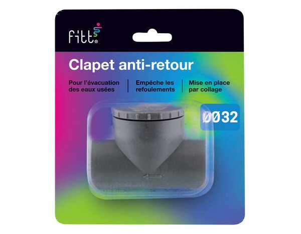 Clapet anti-retour en PVC Ø 32 mm - Fitt - Brico Dépôt