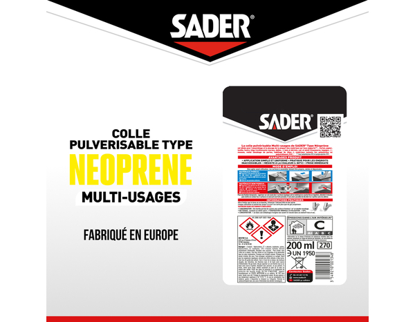 Colle multi-usages neo spray - 200 ml - Sader - Brico Dépôt