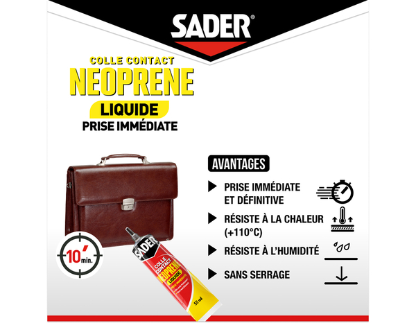 Colle contact néoprène liquide - Tube de 55ml - Sader - Brico Dépôt