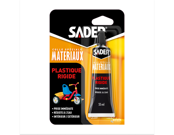 Tube de colle plastique rigide 55 ml - Sader - Brico Dépôt