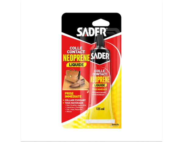 Colle contact néoprène liquide - Tube de 125ml - Sader - Brico Dépôt