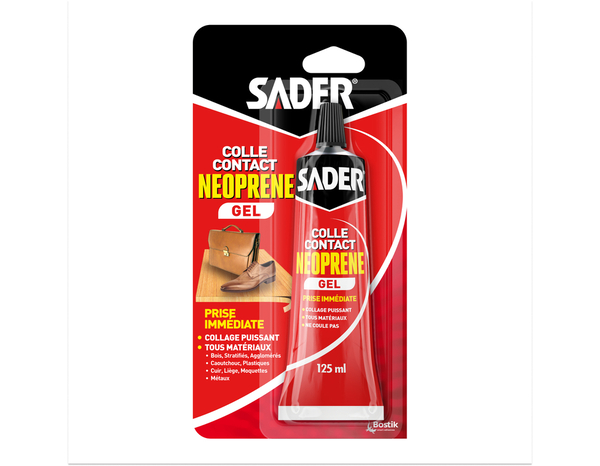 Colle contact néoprène en gel - Tube de 125ml - Sader - Brico Dépôt