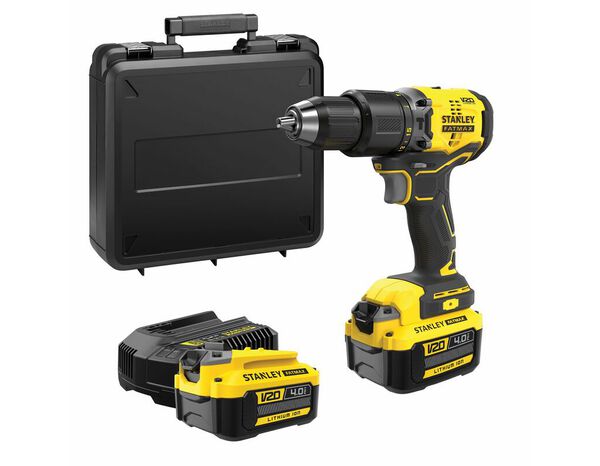 Perceuse/visseuse à percussion sans fil V20 + 2 batteries 4Ah + chargeur - SFMCD715M2K-QW - Stanley Fatmax - Brico Dépôt