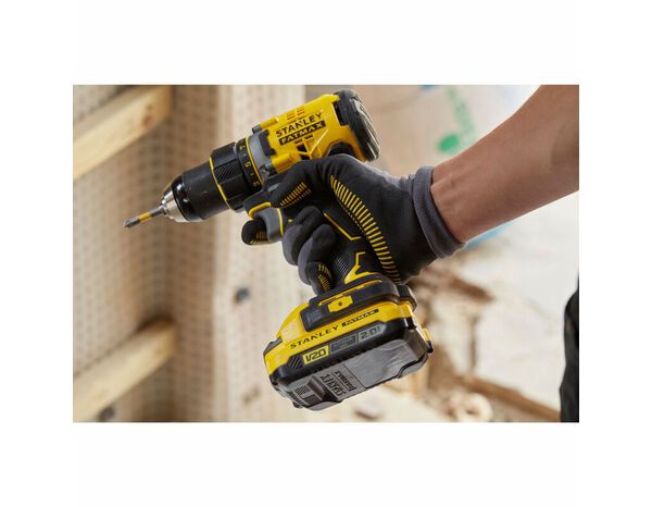 Perceuse visseuse sans fil V20 machine seule - SFMCD720B-XJ - Stanley Fatmax - Brico Dépôt