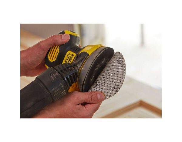 Ponceuse excentrique sans fil 20V D. 125 mm, 12000 t/min machine seule - SFMCW220BXJ - Stanley Fatmax - Brico Dépôt