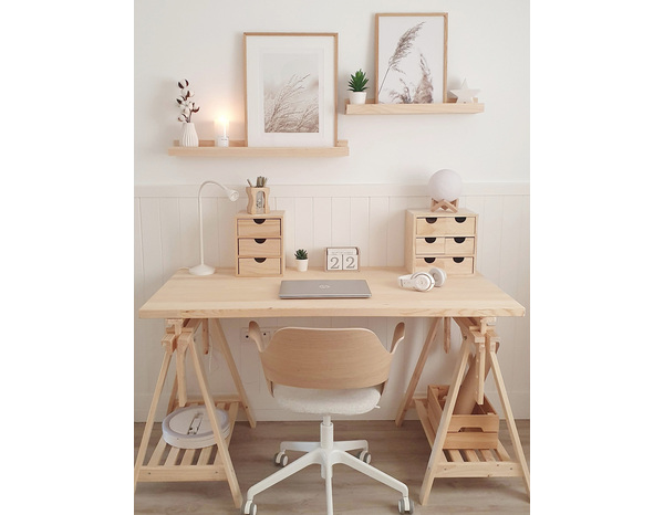 Tréteau architecte en pin 70 X 70/90 cm - Brico Dépôt