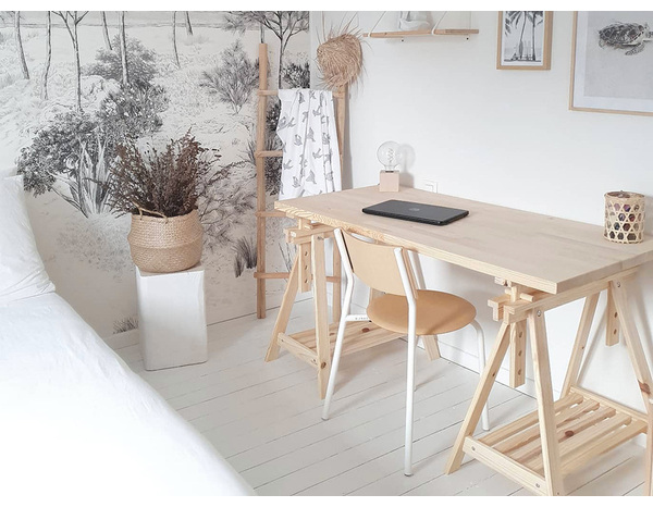 Tréteau architecte en pin 70 X 70/90 cm - Brico Dépôt