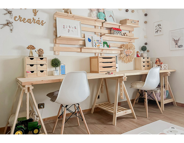 Tréteau architecte en pin 70 X 70/90 cm - Brico Dépôt