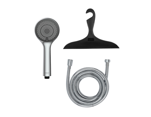 Douchette 3 jets flex en inox 150 cm + raclette - Brico Dépôt