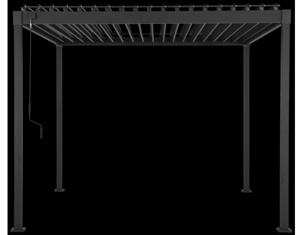 Pergola avec lames orientables gris anthracite - 3 x 3 m - Brico Dépôt