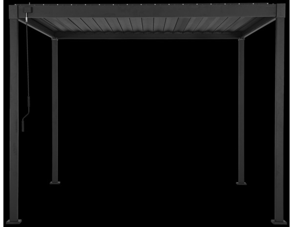 Pergola avec lames orientables gris anthracite - 3 x 3 m - Brico Dépôt