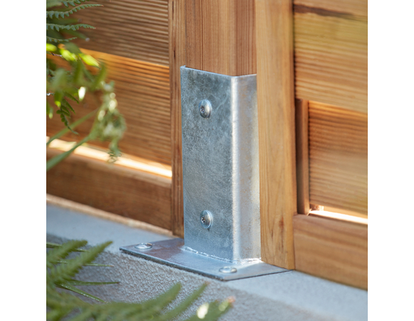 Support pour poteau bois à fixer - 70 mm x 70 mm - Marque BLOOMA - Brico Dépôt