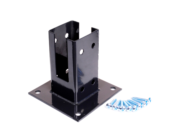 Platine de fixation pour poteau bois gris foncé - 70 mm x 70 mm - Marque BLOOMA - Brico Dépôt