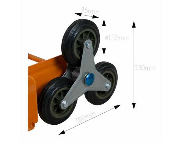 Diable escalier 6 roues charges lourdes 120KG - MAGNUSSON - Brico Dépôt
