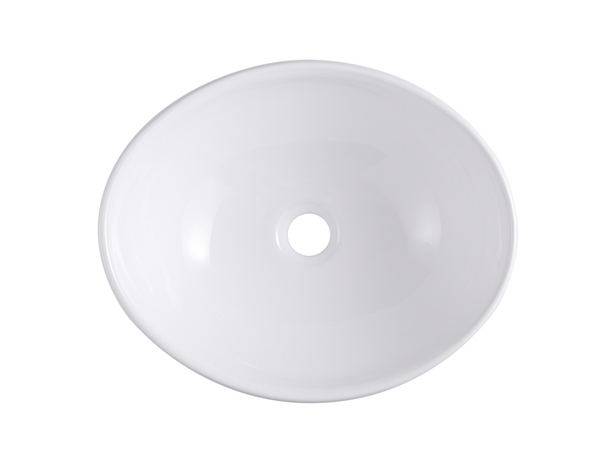 Vasque à poser en céramique blanc Nessa - GoodHome - Brico Dépôt