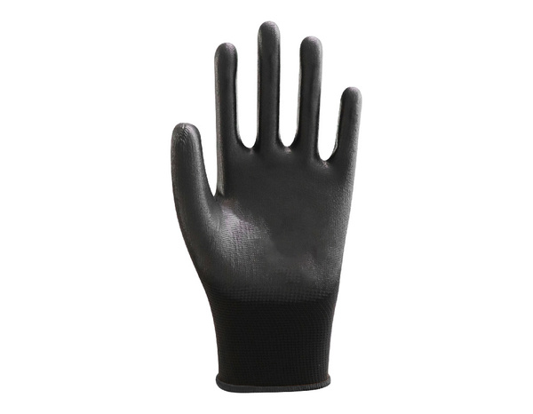 Gants tous travaux pleins noir polyuréthane Taille.8 - Brico Dépôt