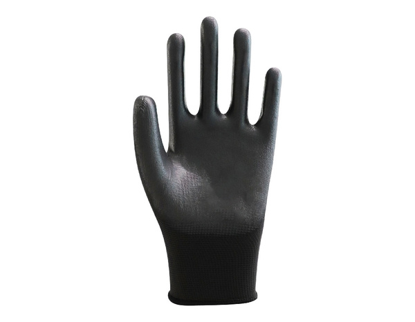 Gants tous travaux pleins noir polyuréthane Taille.7 - Brico Dépôt