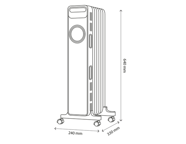 Radiateur bain d'huile 2000 W - Brico Dépôt
