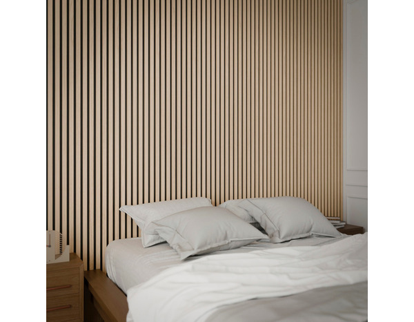 Panneau tasseaux acoustique chêne clair - 2440 x 600 mm, épaisseur 21 mm - Brico Dépôt