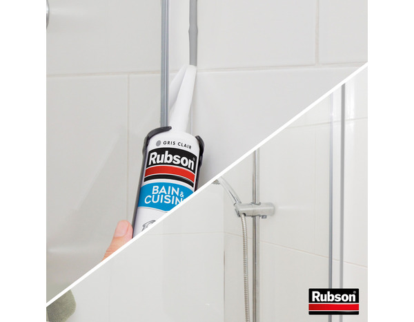 Mastic bain & cuisine, joint silicone multi-matériaux, couleur béton 280 ml - Rubson - Brico Dépôt