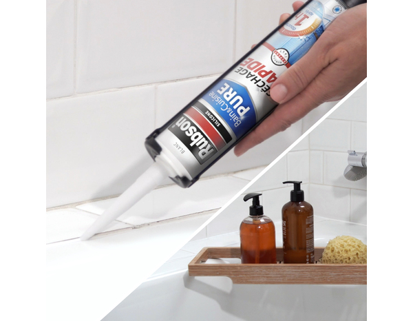 Mastic bain & cuisine express, joint silicone étanche, séchage rapide blanc, 280 ml - Rubson - Brico Dépôt