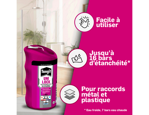 Fil de nylon Tangit uni-Lock, étanchéité pour réseaux eau, bobine de 80 m - Henkel - Brico Dépôt