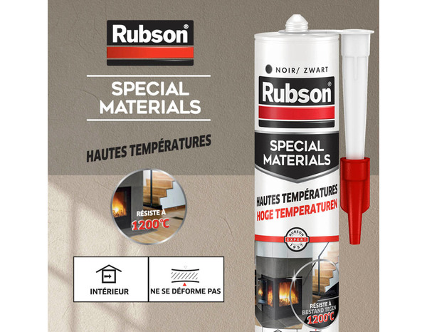 Mastic spécial hautes températures, couleur noir cartouche 280 ml - Rubson - Brico Dépôt