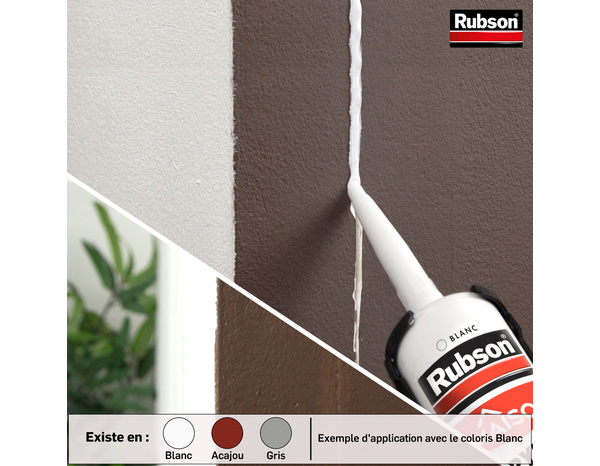 Mastic acrylique murs & fenêtres, couleur blanc cartouche 280 ml - Rubson - Brico Dépôt