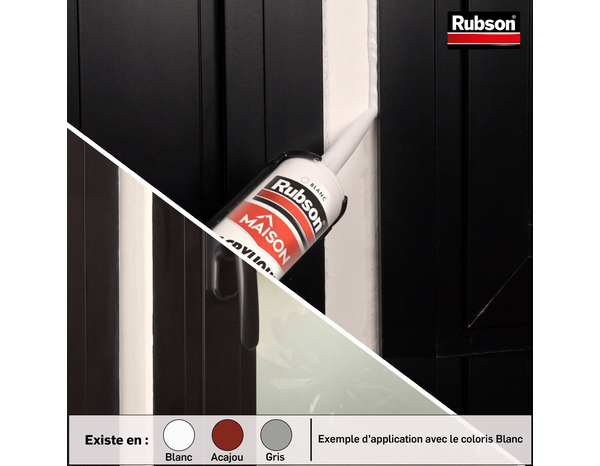 Mastic acrylique murs & fenêtres, couleur blanc cartouche 280 ml - Rubson - Brico Dépôt