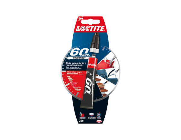 Colle multi-usages tous matériaux 60 secondes, formule gel flexible, tube 20 g - Loctite - Brico Dépôt