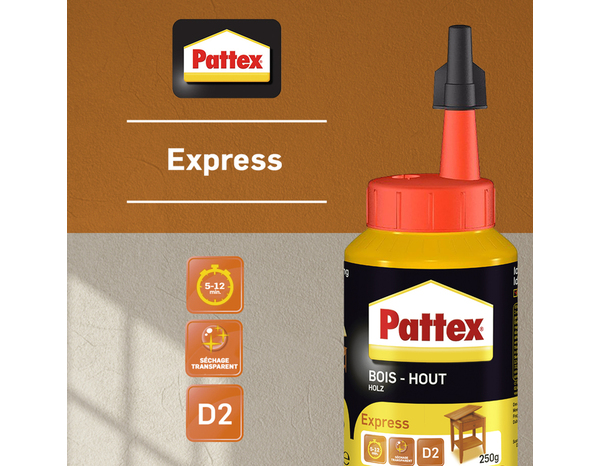 Colle à bois express, à séchage rapide, blanche, 250 g - Pattex - Brico Dépôt