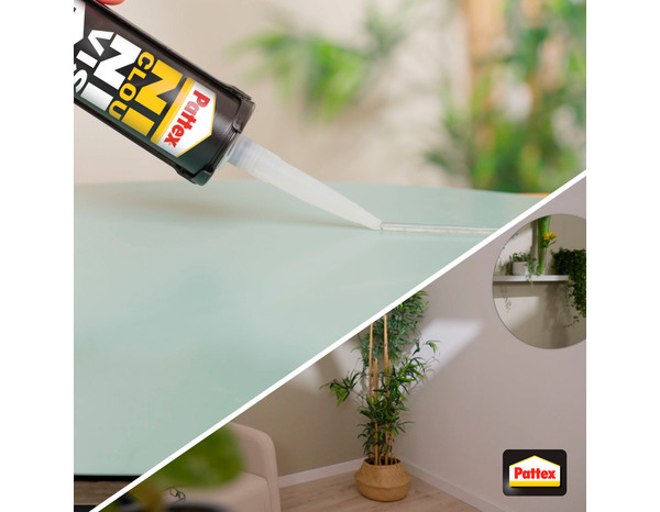Colle tous matériaux, multi-usages Ni Clou Ni Vis, transparente, cartouche 290 g - Pattex - Brico Dépôt
