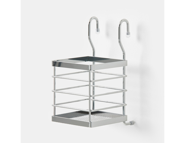 Porte-ustensiles de barre de crédence argent chromé - H. 22,5 x l. 11,5 cm - Cooke and Lewis - Brico Dépôt