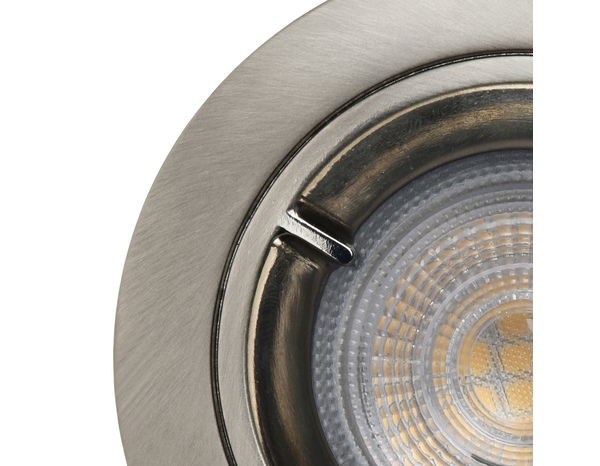 Spot encastrable GU10 argent effet nickel "Ladislas" - Cooke and Lewis - Brico Dépôt