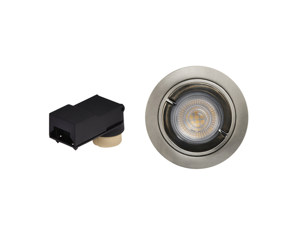 Spot encastrable GU10 argent effet nickel "Ladislas" - Cooke and Lewis - Brico Dépôt