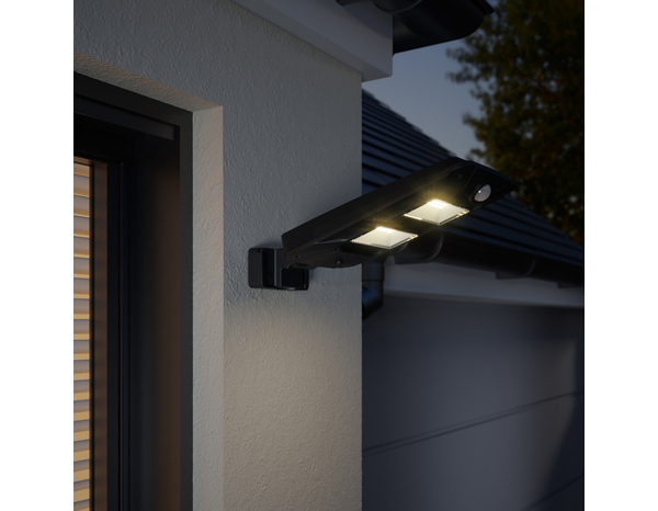 Projecteur solaire détecteur 1000lm 4000k IP44 - Marque BLOOMA - Brico Dépôt