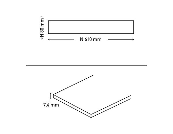 Plinthe blanc carrelage de sol intérieur "Toronto"  8 x 61 cm - Brico Dépôt