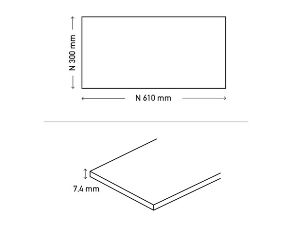 Carrelage de sol intérieur noir "Suprême" Grès cérame émaillé - 30,5 x 61.3 cm. Ep. 7,4 mm - Brico Dépôt