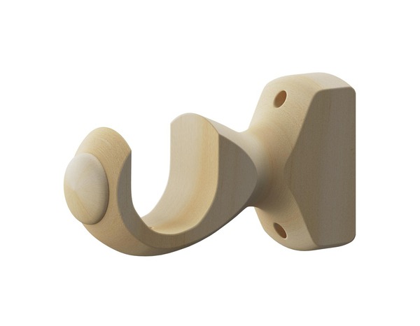 Kit barre à rideau 200cm bois foncé - Brico Dépôt